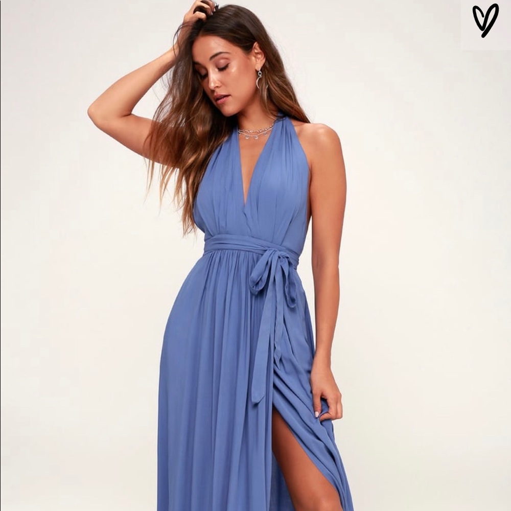 Periwinkle wrap dress